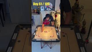 THE ULTIMATE CARROM BOARD FINISH  DAY 61100 [upl. by Aneleairam]