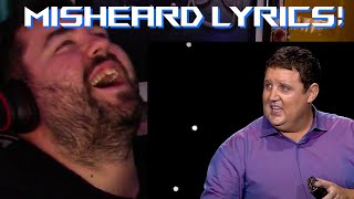 Peter Kay  Misheard Lyrics REACTION for the first time ever [upl. by Shermie]