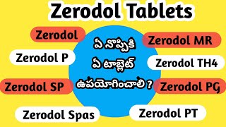 Types of Zerodol Tablets in Telugu [upl. by Refeinnej]