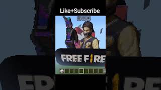 Making Free Fire art in Minecraft 🍷🗿 shorts ytshorts youtubeshorts minecraft freefire viral [upl. by Adilen]