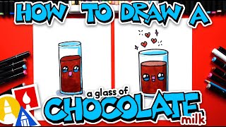 How To Draw A Glass Of Chocolate Milk [upl. by Eniksre652]