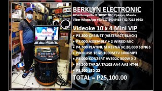 PREMIUM VIDEOKE 10X4 MINI VIP  PLATINUM REYNA 3C  KONZERT AV502C  TARGA TA1043 HT46  LED22 [upl. by Pavier]