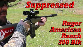 Suppressed Ruger American Ranch 300 Blk [upl. by Shreve]