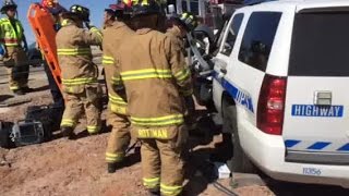 DPS officer involved in crash condition upgraded to good [upl. by Jerrol]