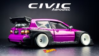 Honda Civic EG6 simple Hotwheels Custom plug amp play bodykit  Aerodisc wheels [upl. by Akerboom450]