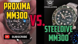 SteelDive MM300 Vs Proxima MM300  Comparison  The Watcher [upl. by Eirdua]