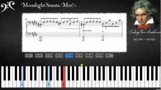 Beethoven  quotMoonlightquot Sonata Learn to play [upl. by Esylle]