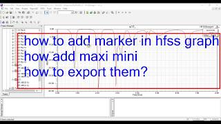 add markermaximaminima in graphs using HFSS  CST graph in hfss  cst L13p1 [upl. by Uzzia]