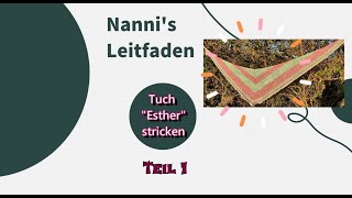 Video Tutorial  Dreieck Tuch quotEstherquot stricken anfängerfreundlich Step by Step [upl. by Nilecoj]