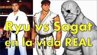 Ryu y Sagat EN LA VIDA REAL karate kyokushin vs Muay Thai personajes de Street Fighter [upl. by Shaia893]