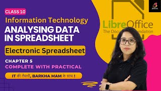 CBSE Information Technology 402Analyzing data in SpreadsheetElectronic SpreadsheetClass10OneShot [upl. by Mullac]