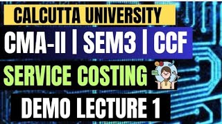 Demo ServiceOperating Costing Lecture 1  Cu bcom sem 3 CCF  Calcutta University [upl. by Hera]