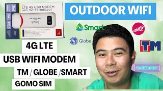 4g LTE Wifi Modem USB open line to all network  plug and play gomo sim tm globe smart [upl. by Ettenrahc]