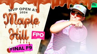 2024 MVP Open  FPO FINALF9  Tattar Gannon Scoggins Hansen  Jomez Disc Golf [upl. by Ahsekim]