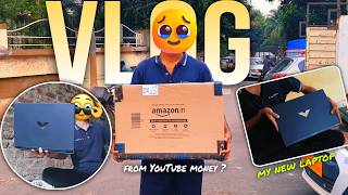 UNBOXING MY DREAM LAPTOP FROM YOUTUBE MONEY🤑   VLOG Sampadon [upl. by Girish355]