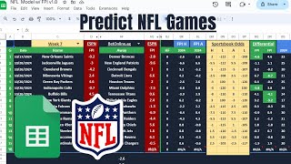 Predict NFL Games with ESPN FPI Betting Model  Google Sheets amp Excel [upl. by Neville801]