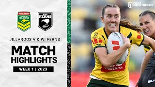 Jillaroos v Kiwi Ferns  Match Highlights  2023 Pacific Championships [upl. by Ykcin565]