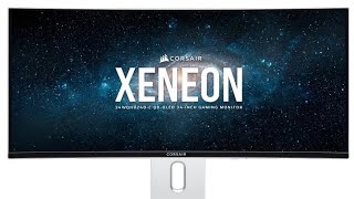 Corsair launches XENEON 34WQHD240C gaming monitor 34inch 240Hz QDOLED curved screen [upl. by Westmoreland]