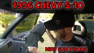 1996 CHEVY 350 V8 S10 GETS NEW SUN VISORS [upl. by Kyle]