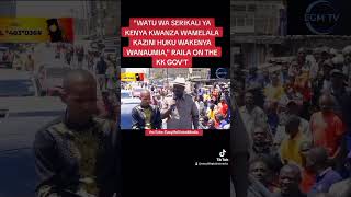 quotWATU WA SERIKALI YA KENYA KWANZA WAMELALA KAZINI HUKU WAKENYA WANAUMIAquot RAILA ON THE KK GOVT [upl. by Gussie828]