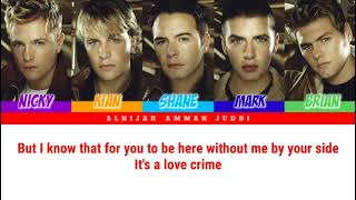 LOVE CRIME KARAOKE byWESTLIFE [upl. by Vere]