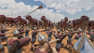 ROME ARCHERS ARMY VS MEGABOSS TREX  ULTIMATE EPIC BATTLE SIMULATOR [upl. by Hevak221]