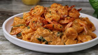 Spicy Creamy Shrimp Pasta Recipe  30 Minute Meal [upl. by Lezti747]