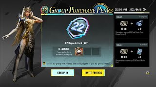 Group Purchase Perks M22 Explained PUBG Mobile [upl. by Ahsika39]