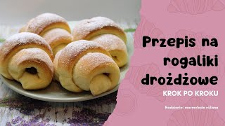 Mięciutkie drożdżowe rogaliki z nadzieniem 🥐 recipe video videoviral croissant rogalik new [upl. by Neveda608]