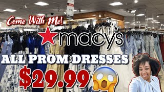 MACY’S PANDEMIC SHOPPING COME WITH ME ALL PROM DRESSES 2999 😱🙌🏽 [upl. by Yenhoj]