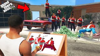 Franklin Using Magical Painting To Become Biggest Gang Leader In Gta 5 [upl. by Sirret]