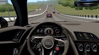 City Car Driving  Audi R8 V10 Plus  Street Racing [upl. by Hayyim259]