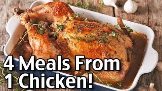 Leftover Rotisserie Chicken Recipes 4 Meals From One Chicken [upl. by Wightman]