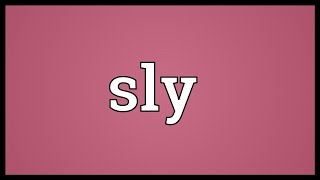 Sly Meaning [upl. by Levitan]