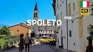 【Spoleto】4K walk in Spoleto during the quotFestival dei Due Mondiquot and the meeting of Vespa Club [upl. by Abbotsen]