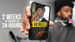 How I Create 2 Weeks Of Instagram Reels In ONLY 1 Day FREE Video Editor [upl. by Tobi]