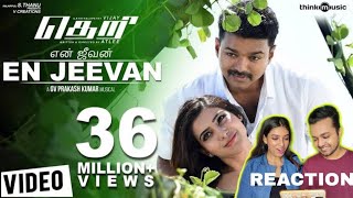 En Jeevan  Theri  Vijay Samantha  COUPLE REACTION  BOYFRIEND GIRLFRIEND REACTION [upl. by Amirak]