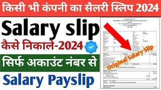 सैलरी स्लिप कैसे निकाले  Salary Slip Kaise Nikale 2024  Salary Slip Download Kaise Kare [upl. by Wailoo123]