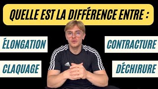 Quelle est la différence entre  une contracture une élongation un claquage…  A VOS MARC [upl. by Nomyt811]