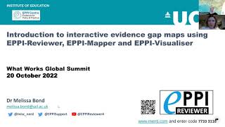 Making interactive evidence and gap maps using EPPIReviewer EPPIMapper and EPPIVisualiser [upl. by Lsiel835]