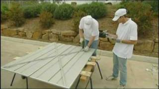 Garden Shed Installation  Door and Bracing [upl. by Aicilram]