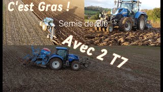 Semis de Blé 2025New Hollande  T7 175  T7 210  Lemken [upl. by Foscalina257]