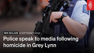 Grey Lynn shooting Police speak to media after death on Tuarangi Rd  RNZ [upl. by Gussman]