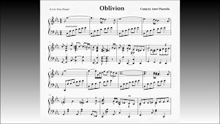 Oblivion  Astor Piazzolla ֍ Piano Sheet Music [upl. by Alexandr]