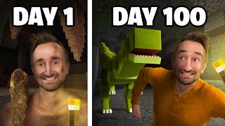 I Survived 100 Days As A Caveman in Minecraft [upl. by Lucchesi820]