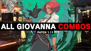 Giovanna Combo Video Patch 111  Guilty Gear Strive [upl. by Katherin]