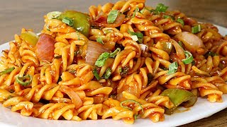 Chinese Sauce Pasta  Indo Chinese Pasta Recipe  Kanaks Kitchen [upl. by Ycrep]