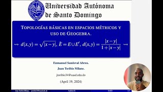 TOPOLOGÍAS BÁSICAS EN ESPACIOS MÉTRICOS Y USO DE GEOGEBRA  Análisis II [upl. by Cr]