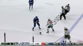 Ryan Hartman vs Zach Bogosian Nov 21 2021 [upl. by Sisenej]