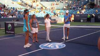 2011 Western amp Southern Open Coin TossGlatch vs Ivanovic [upl. by Nallaf]